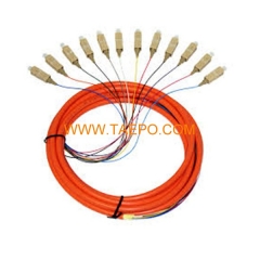 multimode 12 fibres SC / UPC fibre optique fanout pigtail