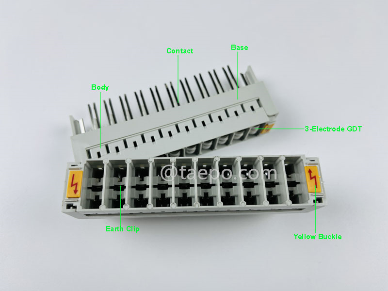 Images illustratives pour magazine de protection contre les surtensions 3 pôles pour 10 paires