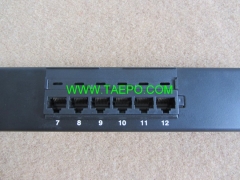 12 ports panneau de raccordement CAT5E RJ45