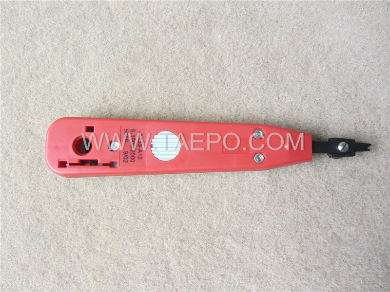 Outil d'insertion pour bloc de déconnexion MDF 71 #TP-1401-100, rouge et gris, avec morceau de plastique