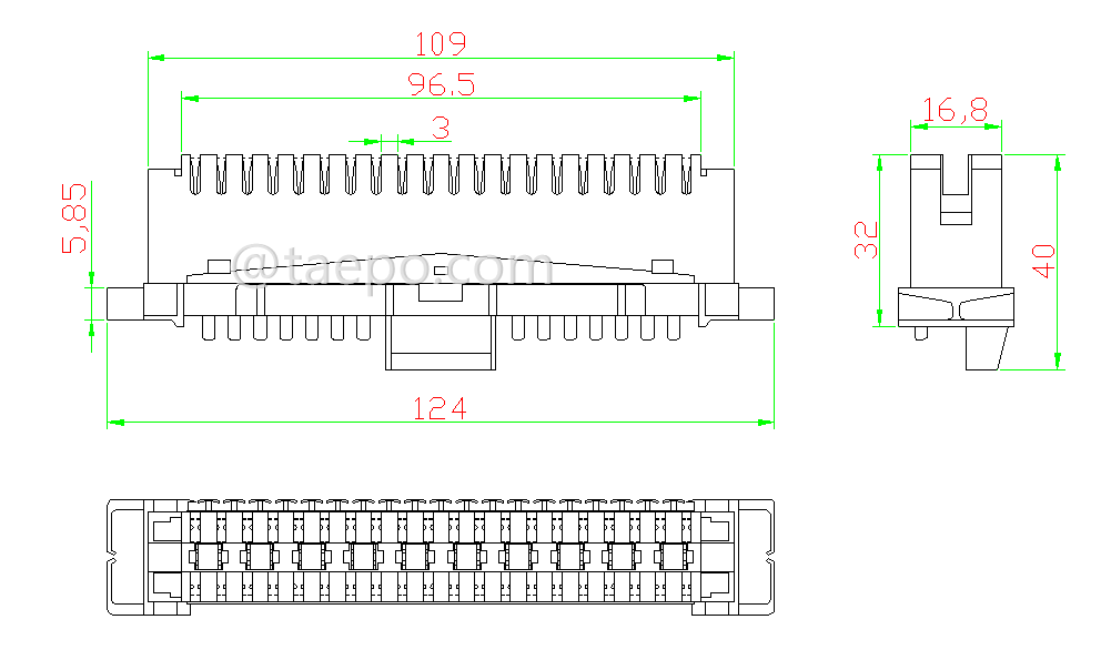 Schéma du module de connexion LSA 10 paires