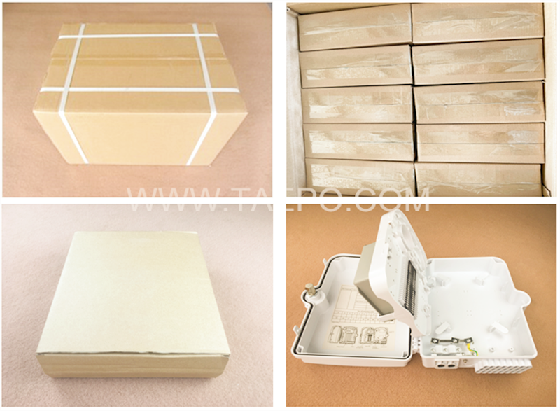 Photos d'emballage pour boîte de répartition de fibre (FSB), extérieure, SC, 16 fibres, boîtier en plastique