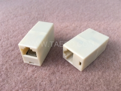 Coupleur en ligne RJ45 à RJ45 UTP 8P8C CAT5E à 180 degrés