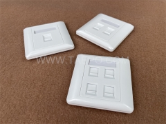 Plaque murale double réseau RJ45 à 2 ports style AP 86x86mm