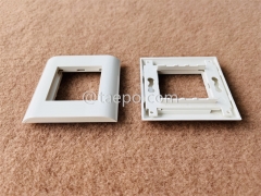 Façades françaises réseau RJ45 2 ports 80x80mm applicables avec insert de façade et prise keystone