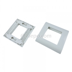 Façades françaises réseau RJ45 2 ports 80x80mm applicables avec insert de façade et prise keystone