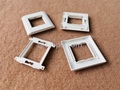 Façades françaises réseau RJ45 2 ports 80x80mm applicables avec insert de façade et prise keystone