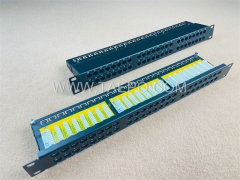 Panneau de brassage UTP CAT6 à 48 ports, 19 pouces, montage en rack 1U, avec terminal et support IDC