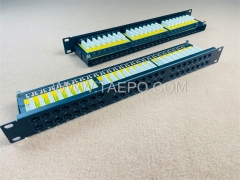 Panneau de brassage UTP CAT6 à 48 ports, 19 pouces, montage en rack 1U, avec terminal et support IDC