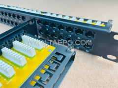 Panneau de brassage UTP CAT6 à 48 ports, 19 pouces, montage en rack 1U, avec terminal et support IDC