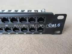 Panneau de brassage UTP CAT6 à 48 ports, 19 pouces, montage en rack 1U, avec terminal et support IDC