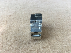 Prise modulaire Keystone blindée CAT6A 8P8C RJ45 STP à 180 degrés