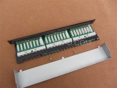 Panneau de brassage réseau blindé 19 pouces 1U 24 ports CAT6 RJ45 avec support