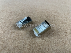 Prise modulaire CAT6A RJ45 8P8C STP pour la terminaison des câbles Ethernet CAT6A