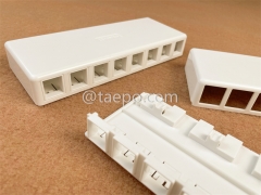 Boîte de surface 8 ports, CAT5E, RJ45, 8P8C, UTP, 190x74x28 mm, style AP, sans jack Keystone
