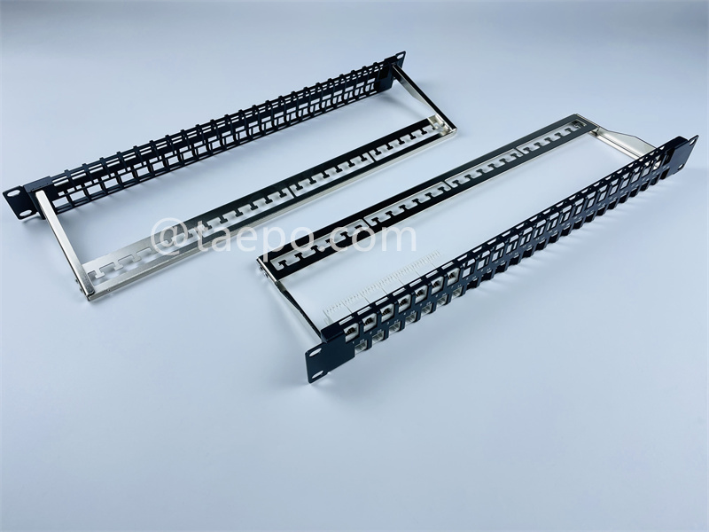 Panneau de brassage 48 ports, vierge, pour prise Keystone UTP, 19