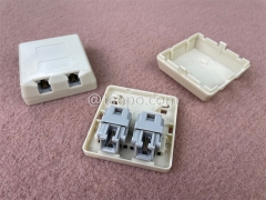 Boîte de connexion de fil téléphonique 2 ports CAT3 2P2C RJ11 remplie de gelée