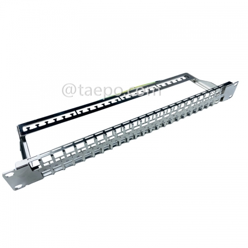 Panneau de brassage vierge 19 pouces 1U 48 ports pour prise Keystone STP