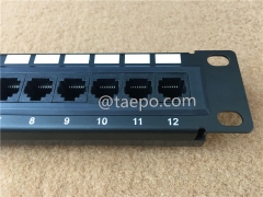 Panneau de brassage réseau 1U 10 pouces RJ45 UTP catégorie 6 12 ports