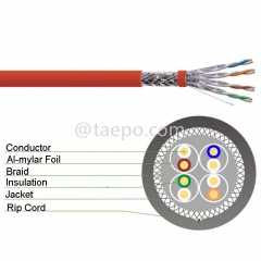 Câble Ethernet LAN réseau en cuivre nu STP FTP CAT 7A 4 paires