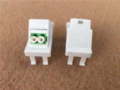 Insert en plastique avec adaptateur duplex LC APC pour prise réseau murale Ethernet