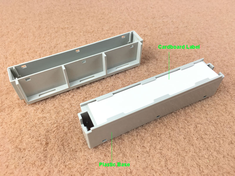 Illustration du porte-étiquette de module 10 paires pour cadre de montage arrière LSA