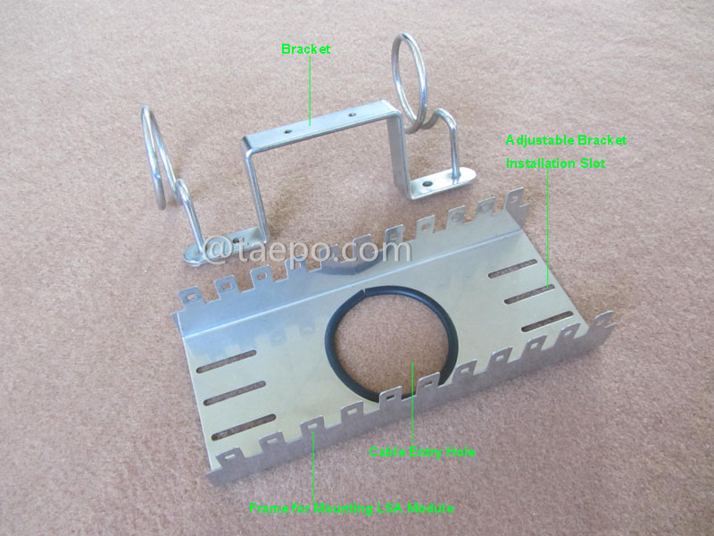Illustration du cadre de montage arrière LSA 10 paires, 11 voies, avec 2 supports