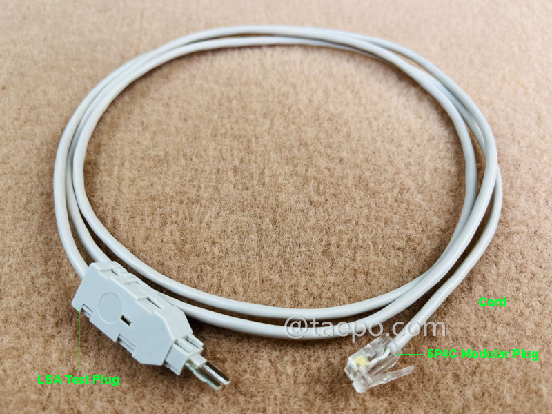 L'illustration pour cordon de test 4 pôles, fiche de test LSA vers connecteur modulaire 6P4C, 1,5 m