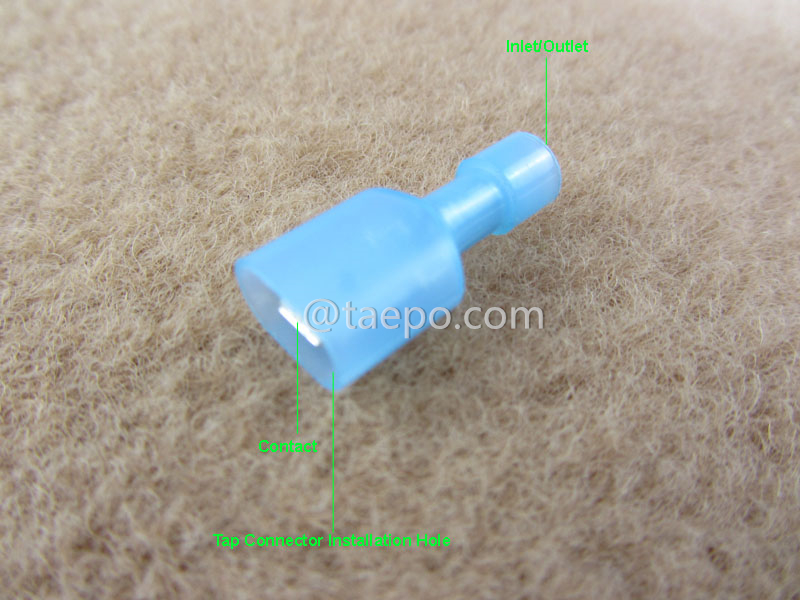 Illustration de la borne en nylon 952T, 1 fil, conducteur AWG18-14, bleu, pour connecteur de dérivation 952