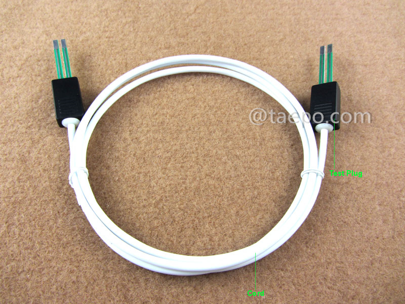 Illustration pour cordon de connexion CN 2 pôles, connecteur testeur à connecteur testeur, 1,5 m