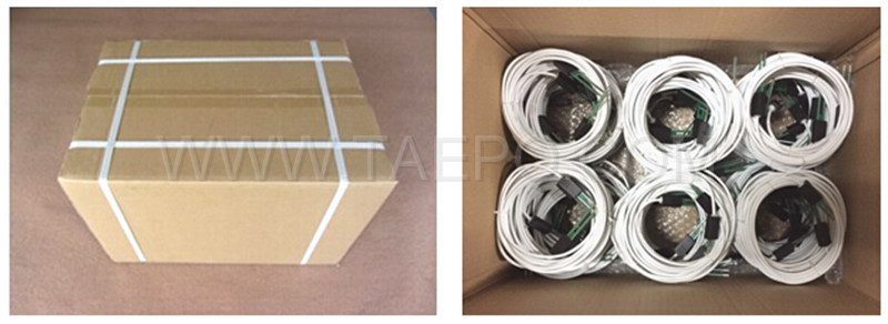 Photo d’emballage du cordon de connexion SM 4 pôles avec fiche de test à fiche de test pour bloc de déconnexion MDF 71 #TP-1401-100, 1,5 m