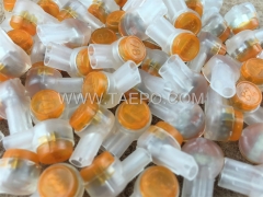 Connecteur d'épissure UY2, 2 fils, conducteur de 0,4 à 0,9 mm, isolation maximale 2,08 mm, double broche, rempli de gel