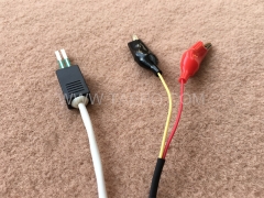 Cordon de connexion BRCP 2 pôles, fiche de test vers pince crocodile, 1,5 m