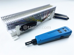 Bloc S66M de 50 paires avec 1 connexion RJ21 femelle à 50 broches