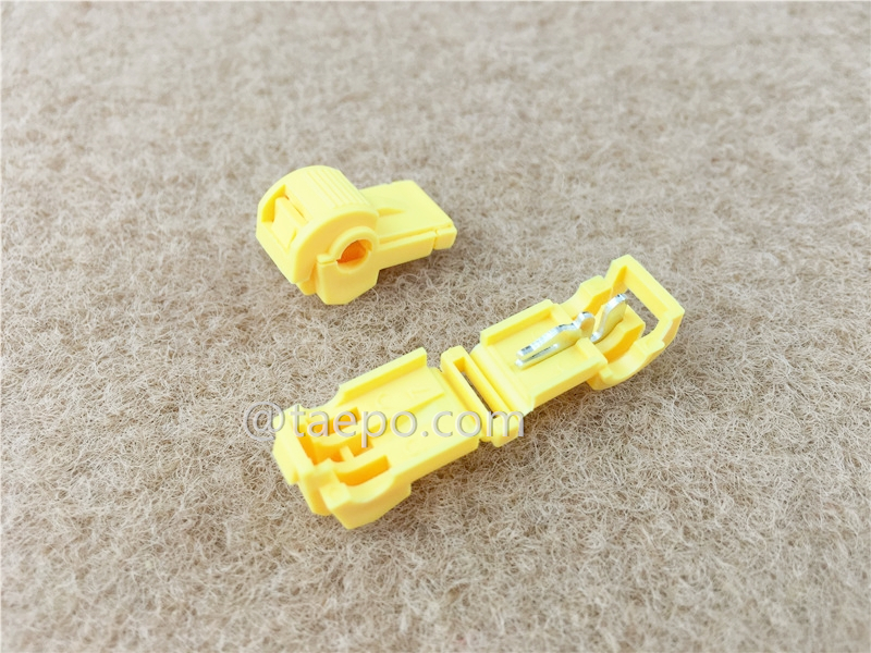 Connecteurs de dérivation électrique auto-dénudants 953, 1 fil, conducteur AWG14-12, broche unique, jaune