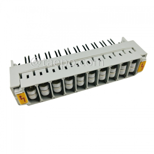 Magazine de protection contre les surtensions 3 pôles pour 10 paires pour module LSA haute bande #TP-1205-10P, avec parafoudre GDT