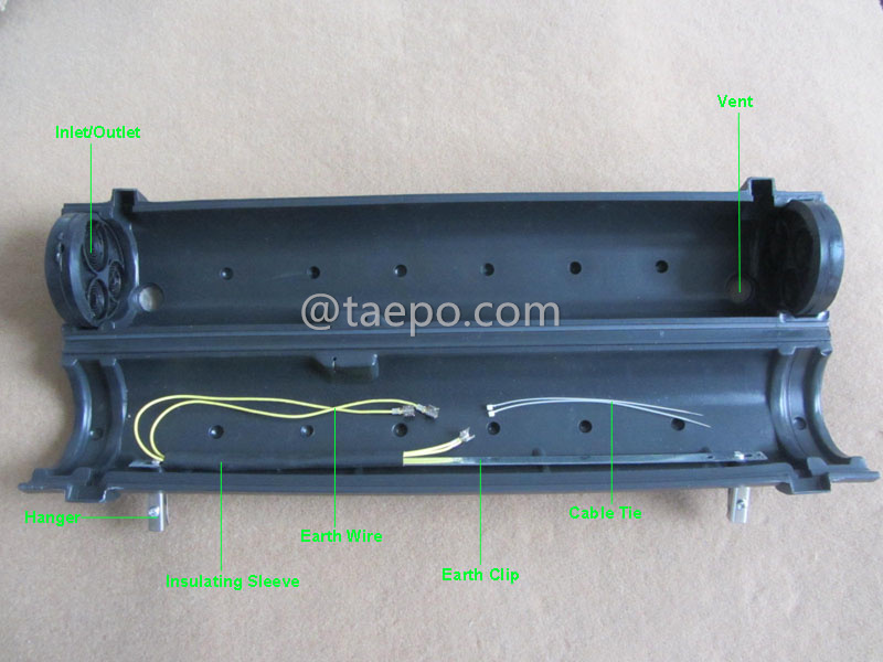 Illustrations pour fermeture aérienne en cuivre de 600 paires