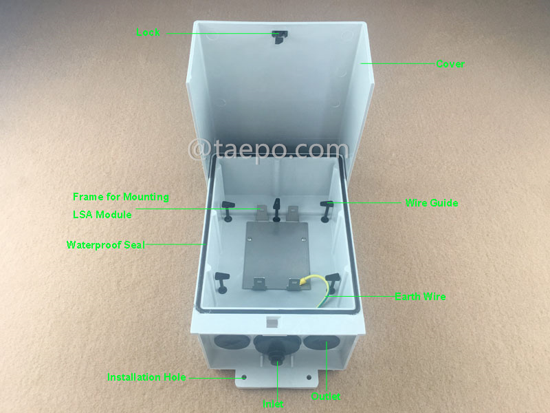 Images illustratives pour boîte de connexion extérieure pour 20 paires 1B 11 pour module LSA avec verrou