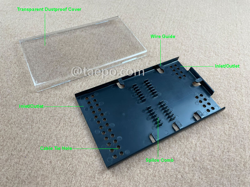 Images illustratives de cassette d’épissure de fibre optique, 24 fibres
