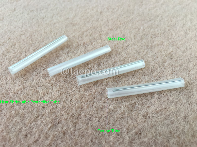 Images illustratives des manchons thermorétractables pour câble de type bow, longueur de 40 mm