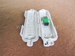 Boîtier d’épissure pour câble drop, extérieur, 160x47x17 mm, SC, 1 entrée et 1 sortie, sans adaptateur