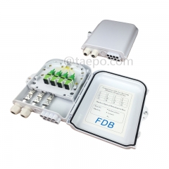 Boîte de distribution de fibre (FDB), extérieure, SC, 8 fibres, boîtier en plastique