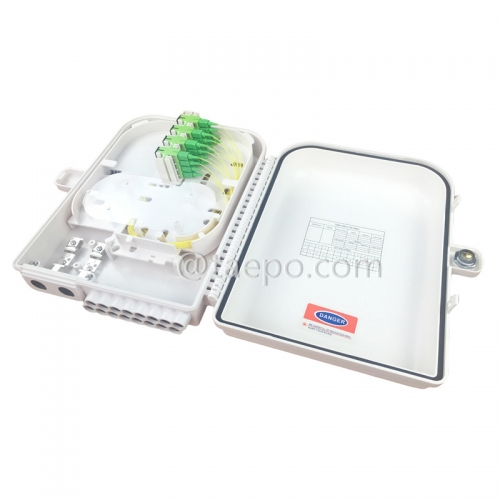Boîte de distribution de fibre (FDB), extérieure, SC, 16 fibres, boîtier en plastique