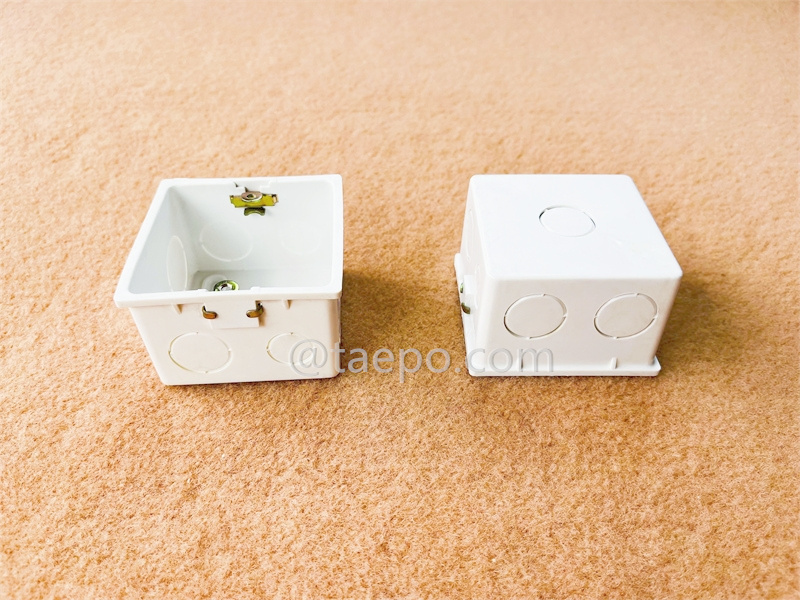 Boîte arrière, 80x80x48 mm, type encastré dans le mur