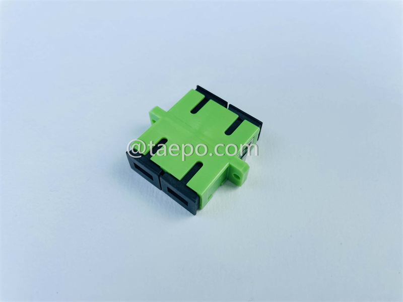 Adaptateur de fibre optique, monomode, duplex, SC/APC-SC/APC