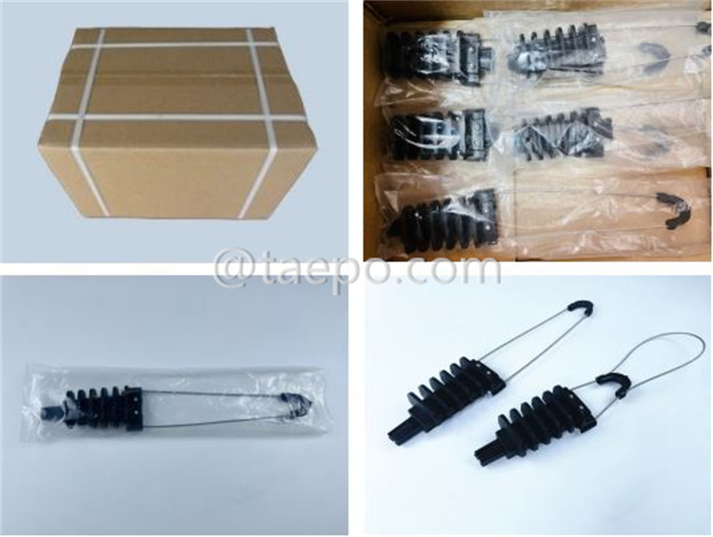 Images d'emballage pour la pince d'ancrage, diamètre de câble 4,5-9 mm, L260 mm, acier avec revêtement en nickel, 4 kN