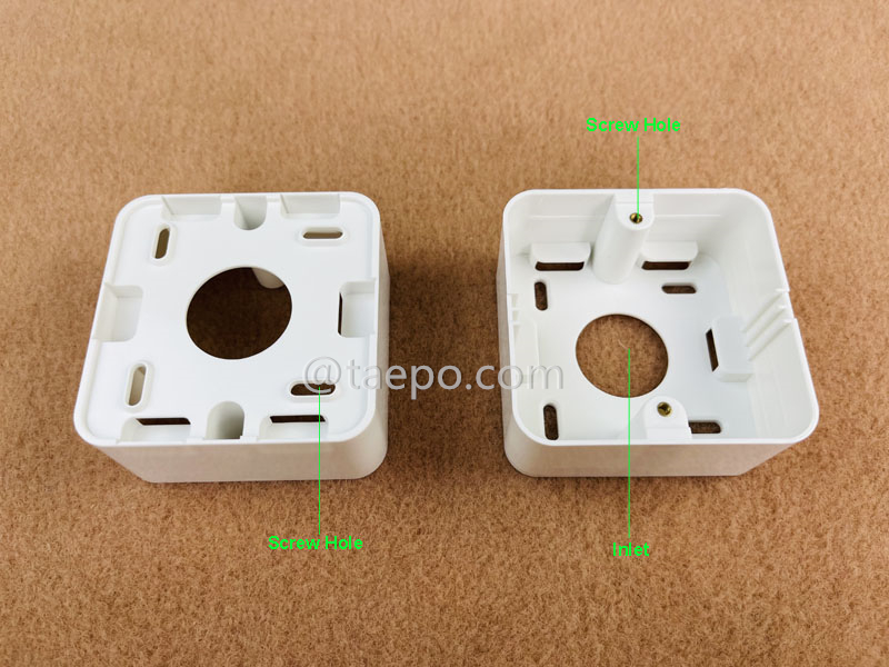 Images illustratives de la boîte arrière, 80x80x37mm