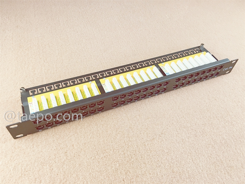Panneau de brassage 48 ports, CAT5E, RJ45, UTP, 19