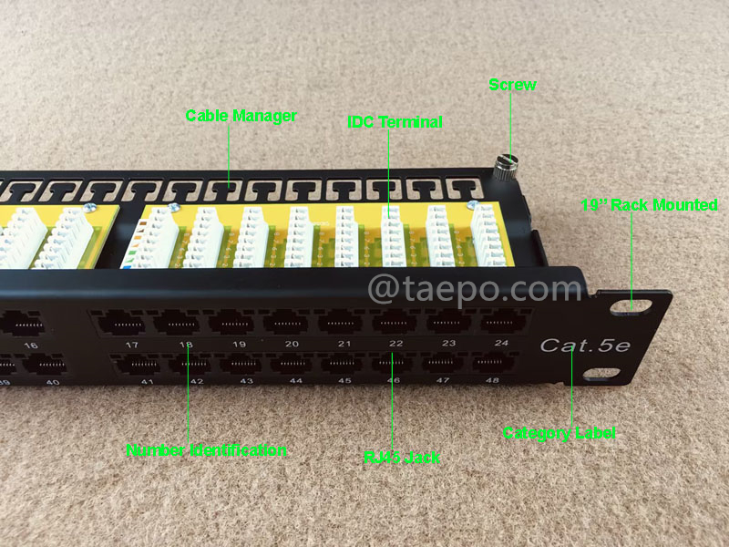 Images d'illustration pour panneau de brassage 48 ports, CAT5E, RJ45, UTP, 19
