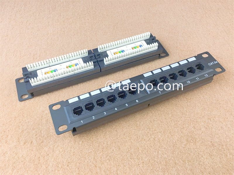 Panneau de brassage 12 ports, CAT5E, RJ45, UTP, 10